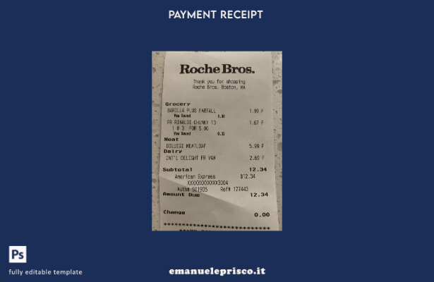 modello di controllo del supermercato Roche Bros in stile verificato